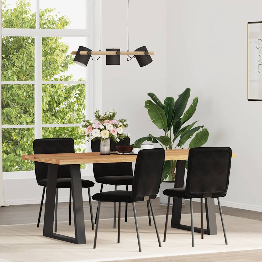 Dining chairs 4 pcs. Black velvet