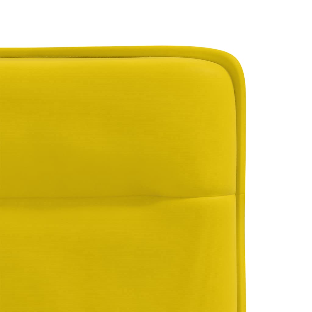 Chaises de salle à manger, 4 pièces, velours jaune
