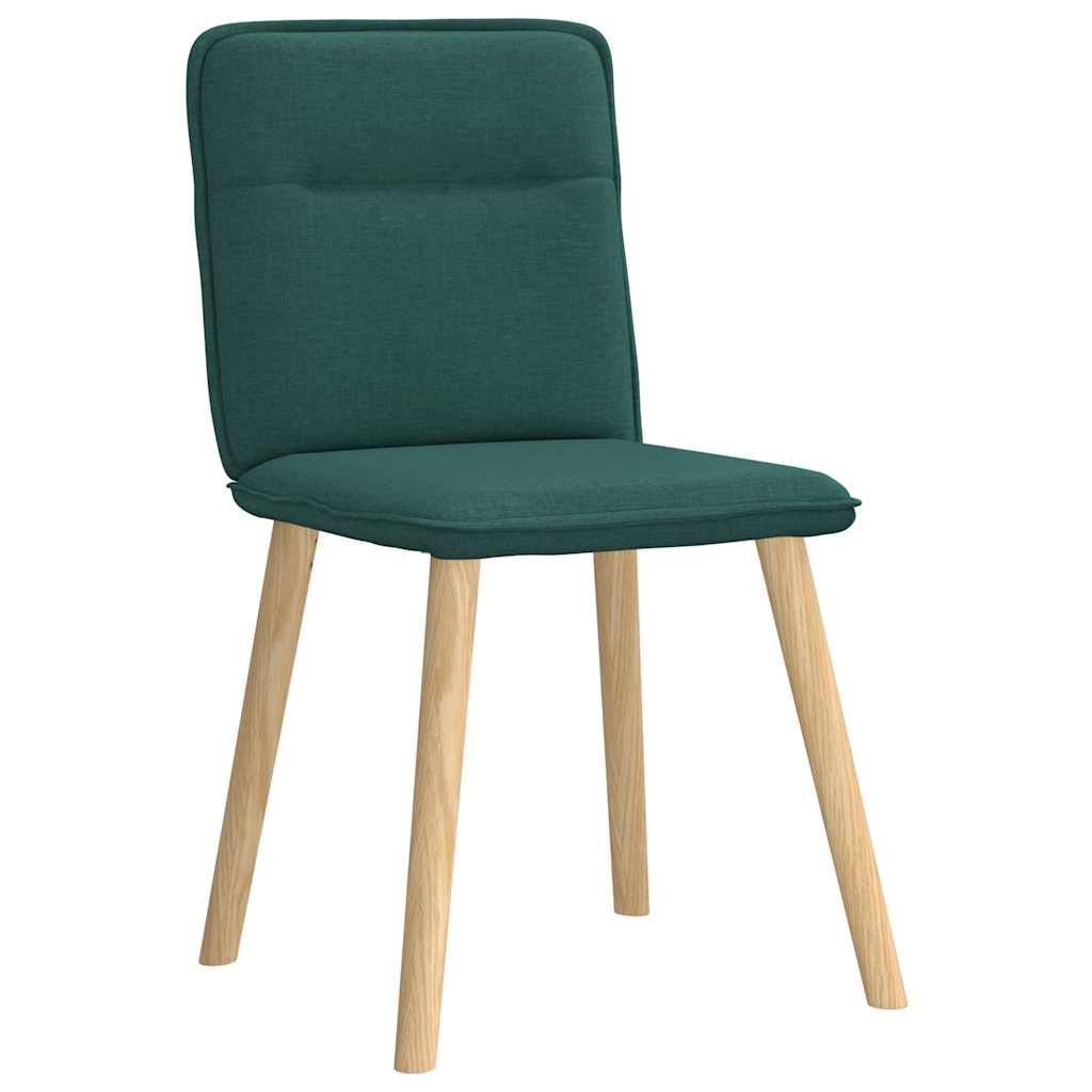 Chaises de salle à manger, lot de 4, tissu vert foncé