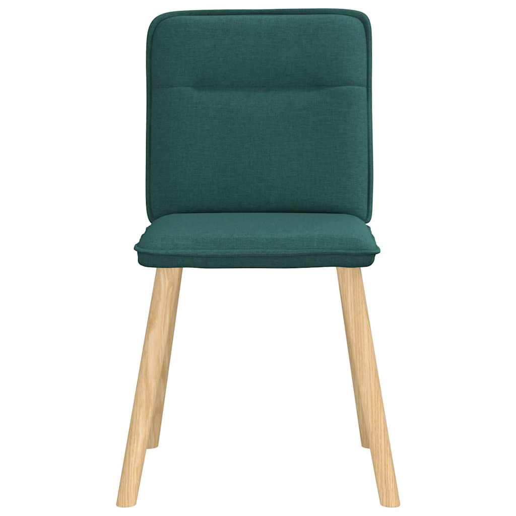 Chaises de salle à manger, lot de 4, tissu vert foncé
