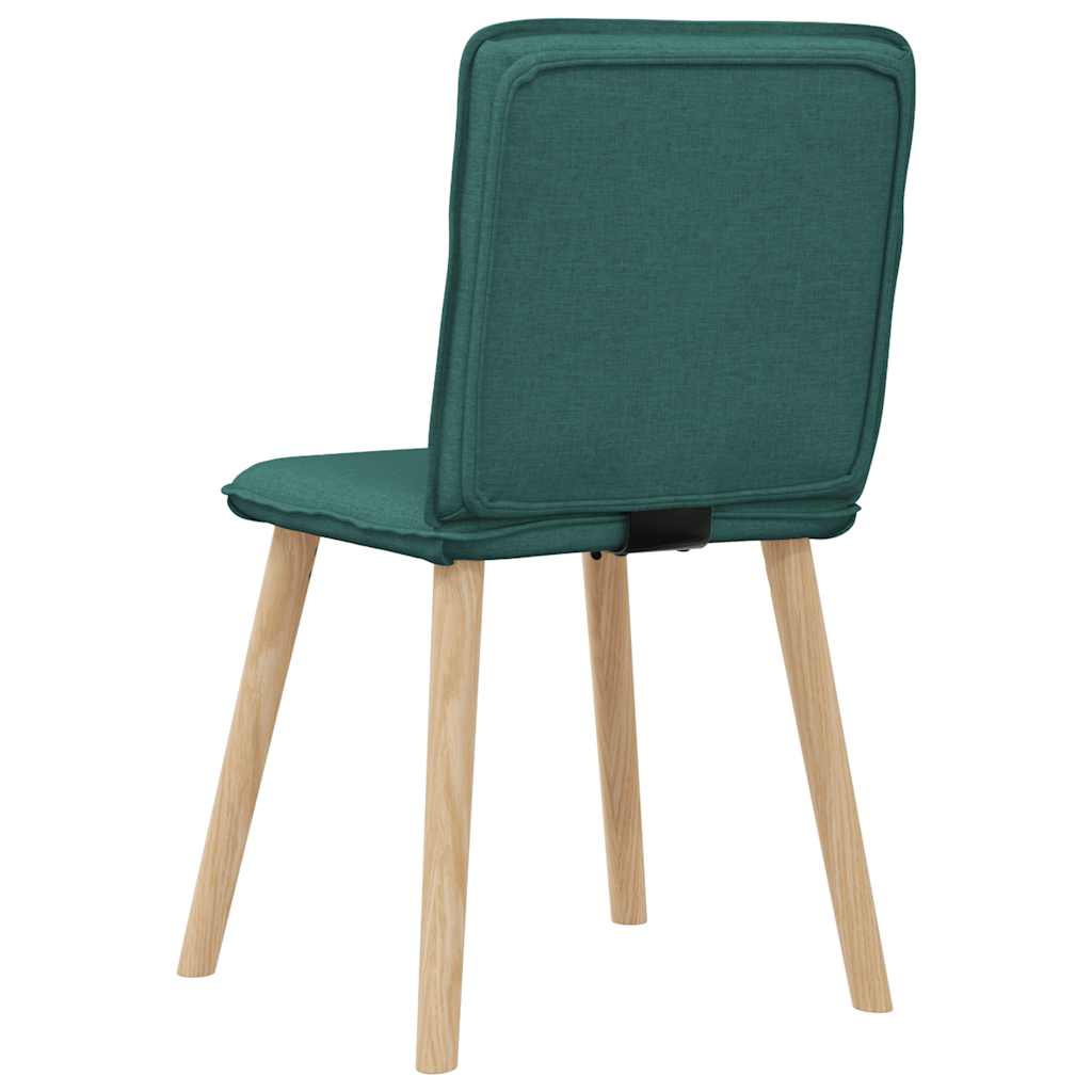 Chaises de salle à manger, lot de 4, tissu vert foncé