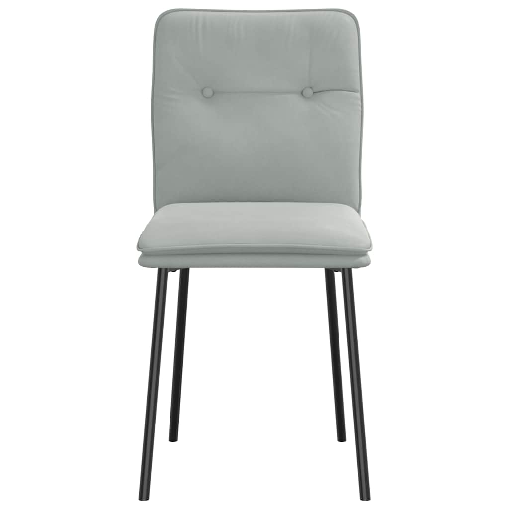 Dining chairs 4 pcs. Light grey velvet