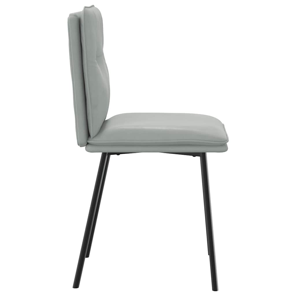 Dining chairs 4 pcs. Light grey velvet