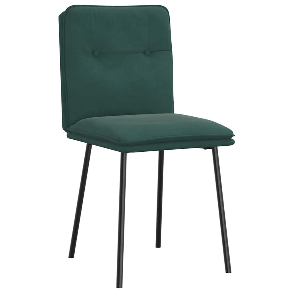 Dining chairs 4 pcs. Dark green velvet
