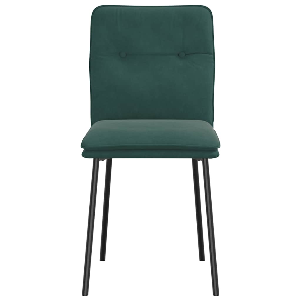 Dining chairs 4 pcs. Dark green velvet