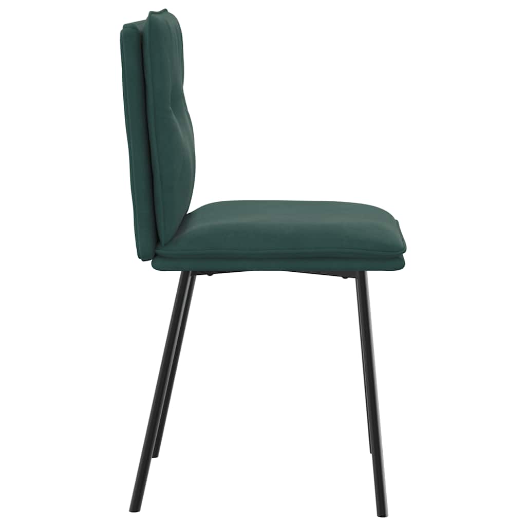 Dining chairs 4 pcs. Dark green velvet