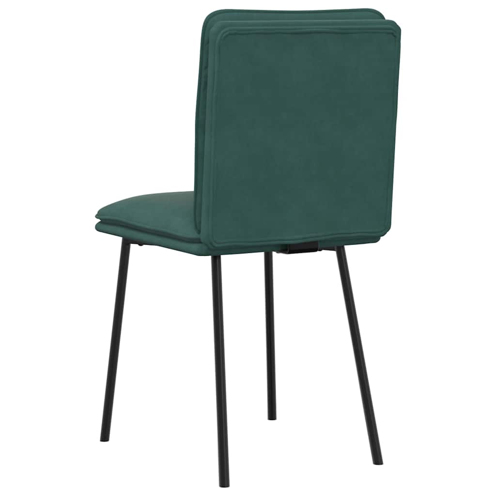 Dining chairs 4 pcs. Dark green velvet