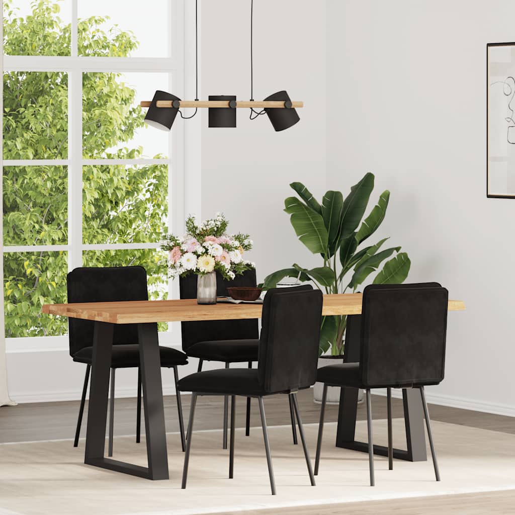 Dining chairs 4 pcs. Black velvet