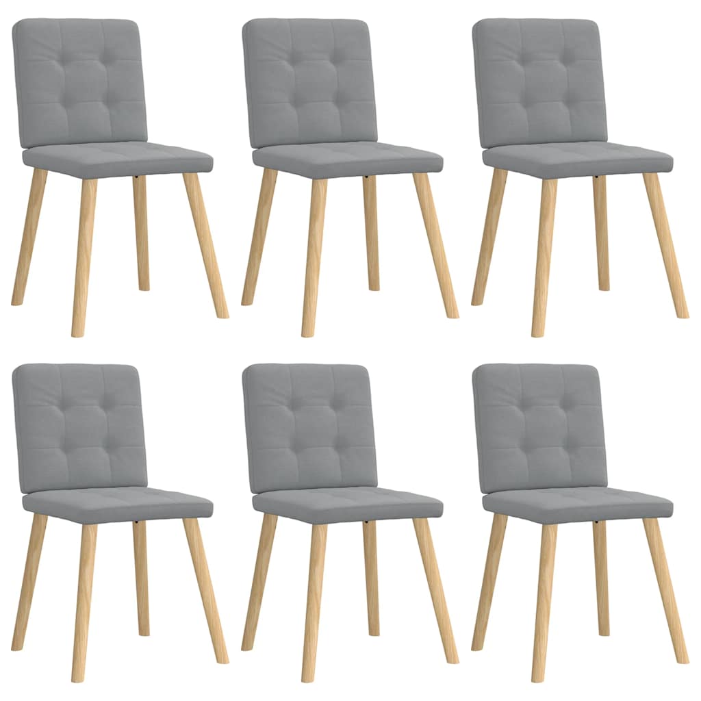 Dining chairs 6 pcs. Light grey fabric