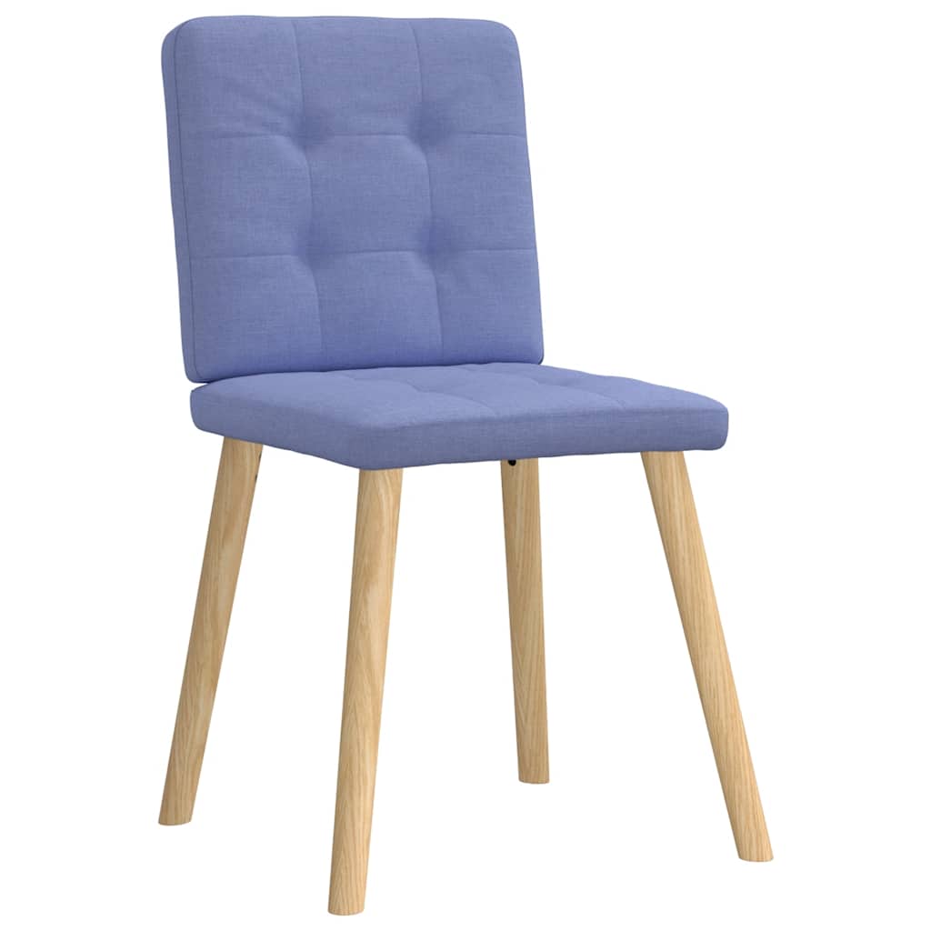 Chaises de salle à manger, lot de 6, tissu bleu denim