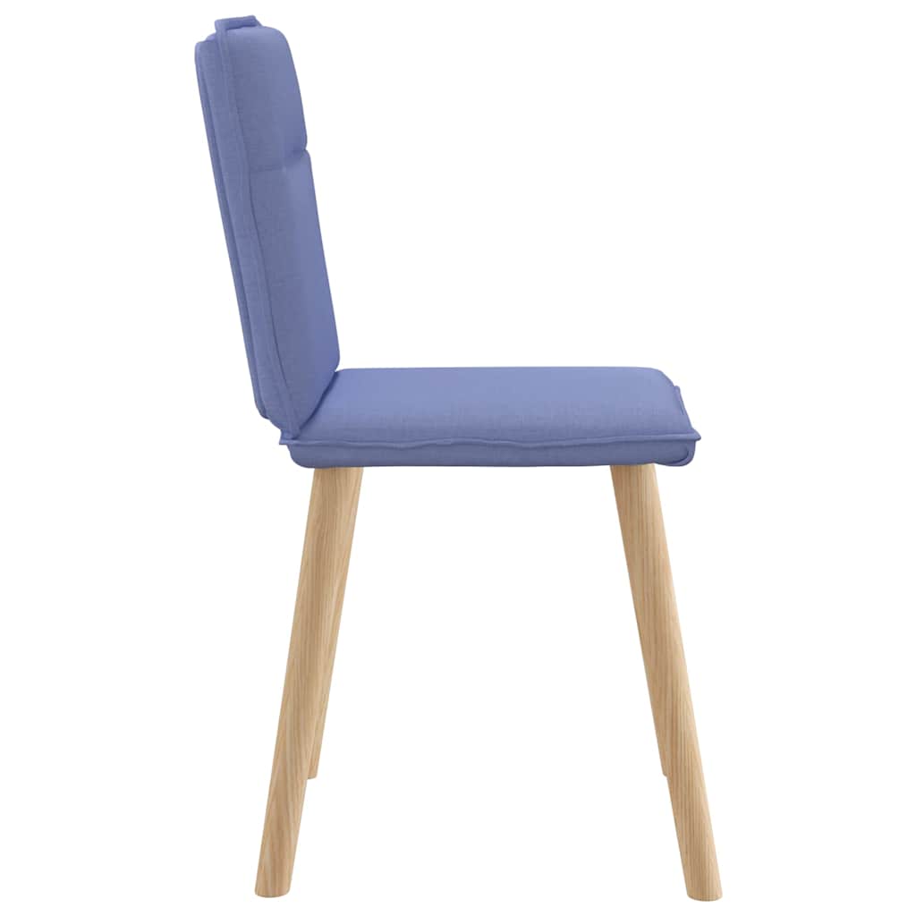 Chaises de salle à manger, lot de 6, tissu bleu denim