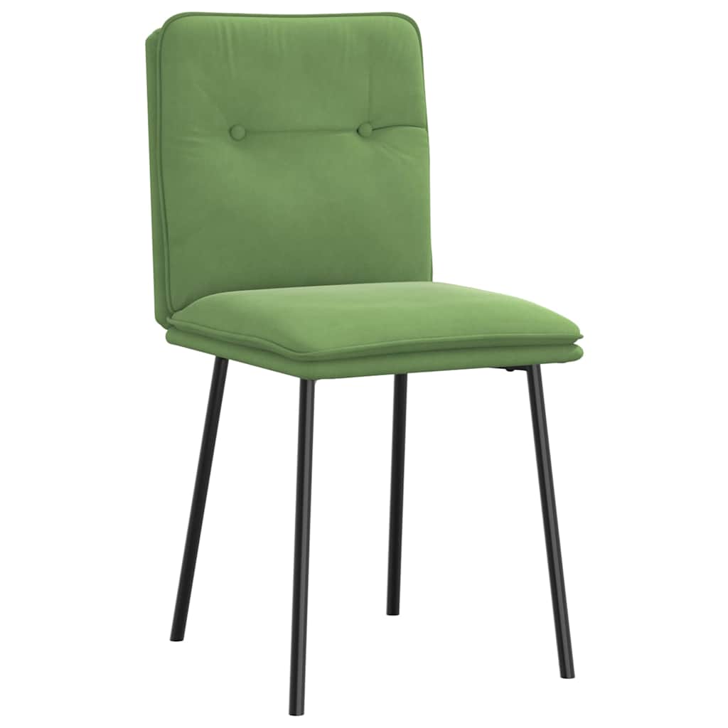 Dining chairs 6 pcs. Light green velvet
