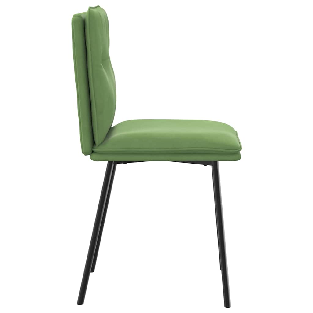 Dining chairs 6 pcs. Light green velvet