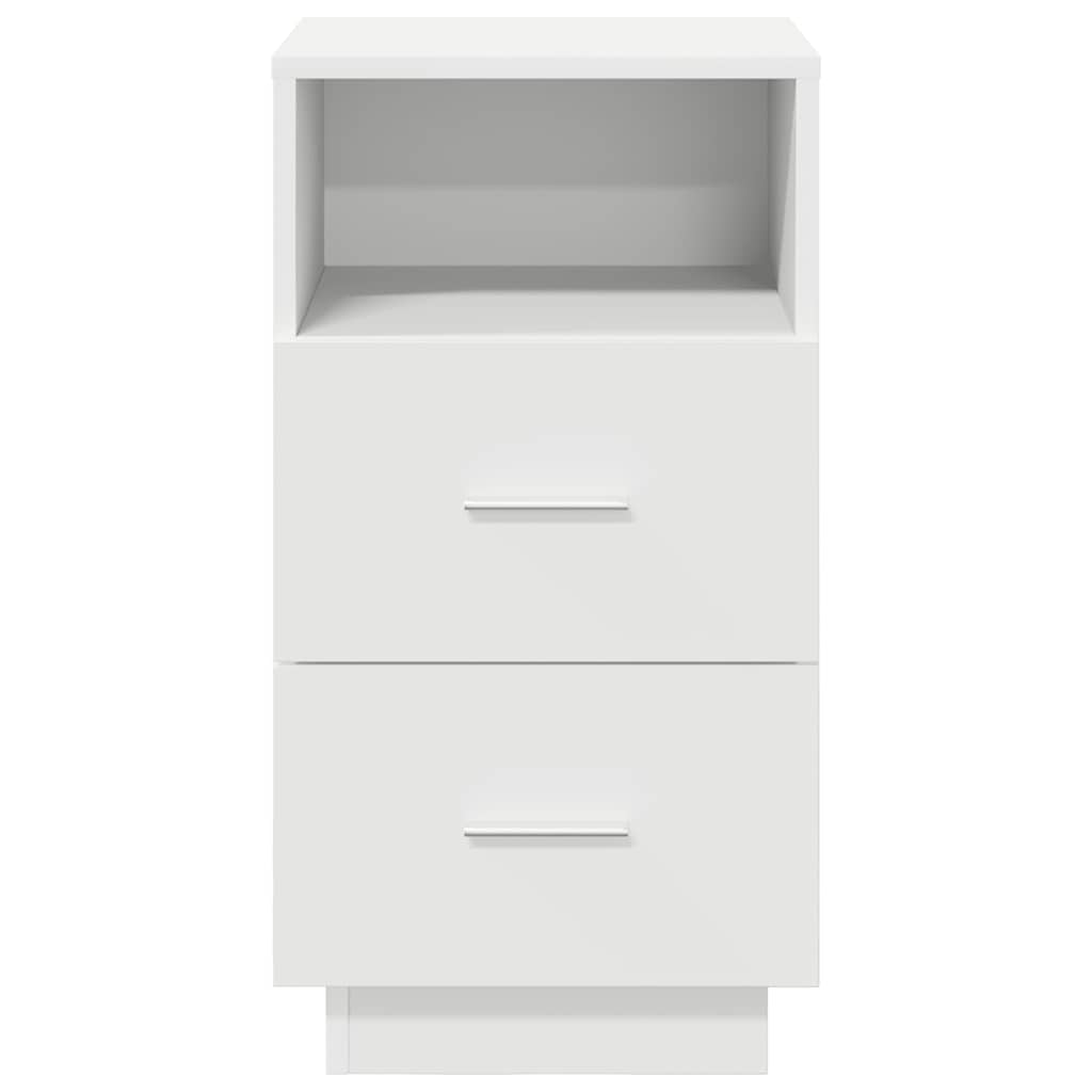 Tables de chevet 2 pcs. avec 2 tiroirs blanc 36x36x68 cm