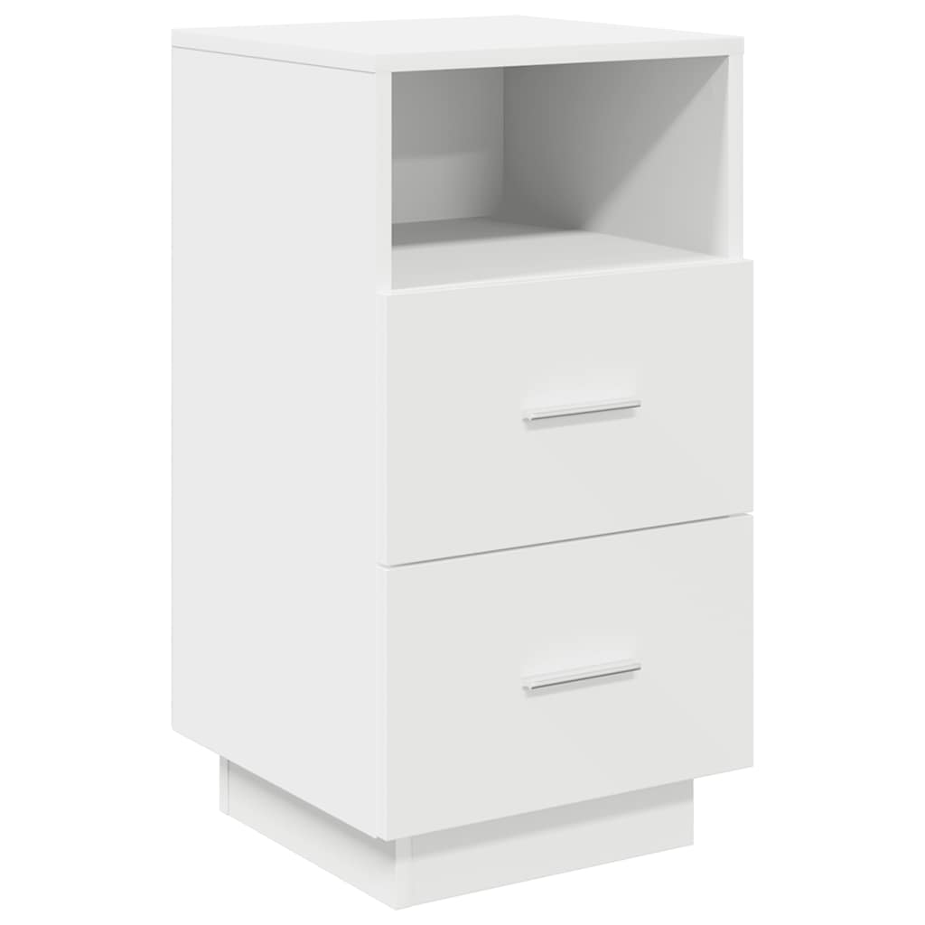 Tables de chevet 2 pcs. avec 2 tiroirs blanc 36x36x68 cm