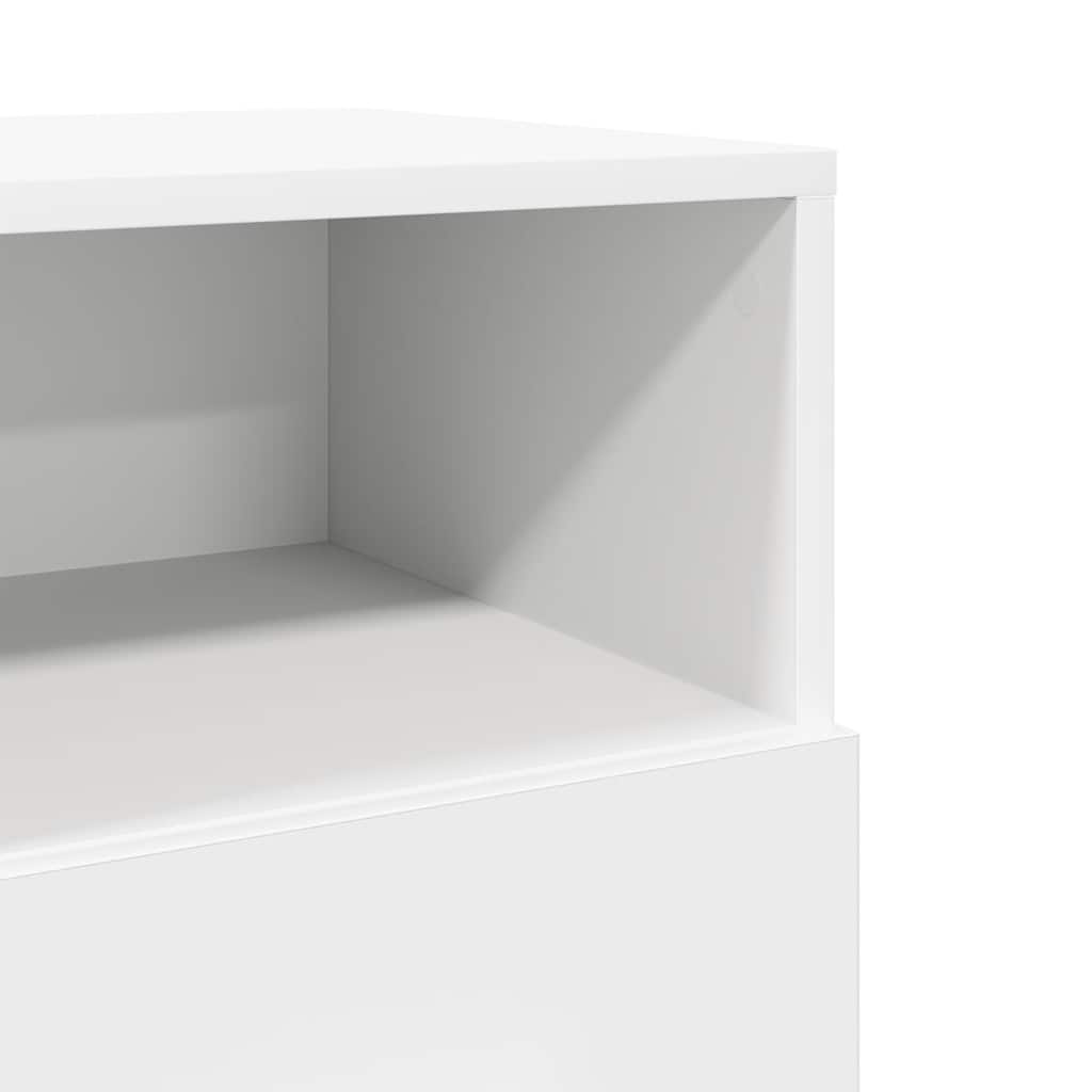 Tables de chevet 2 pcs. avec 2 tiroirs blanc 36x36x68 cm