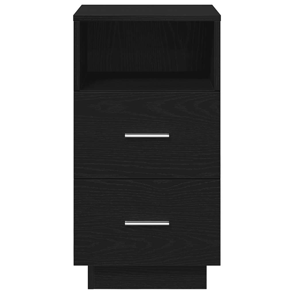 Tables de chevet 2 pcs. avec 2 tiroirs noir 36x36x68 cm