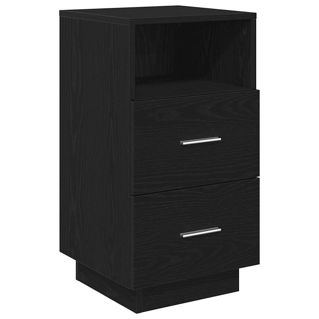 Tables de chevet 2 pcs. avec 2 tiroirs noir 36x36x68 cm