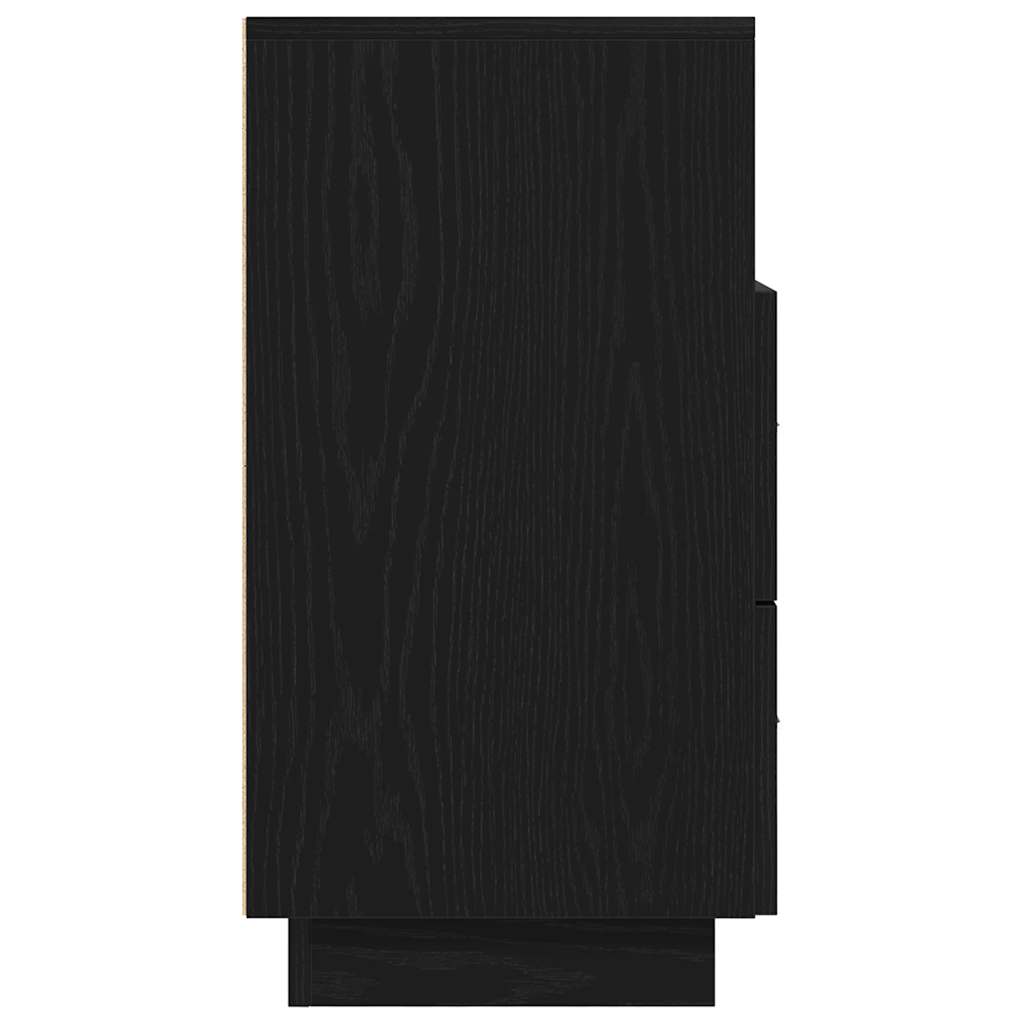 Tables de chevet 2 pcs. avec 2 tiroirs noir 36x36x68 cm