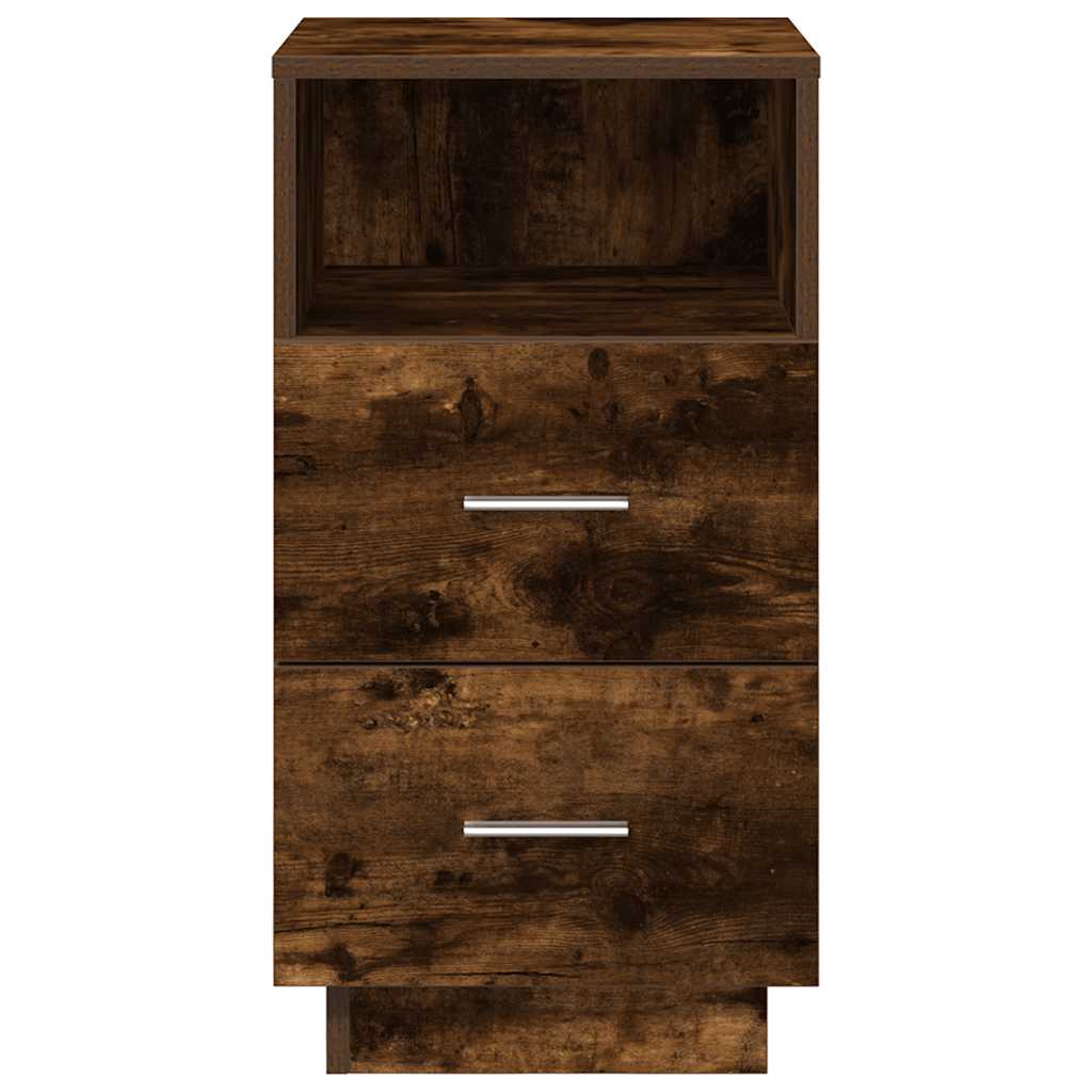Tables de chevet 2 pcs. avec 2 tiroirs chêne fumé 36x36x68 cm