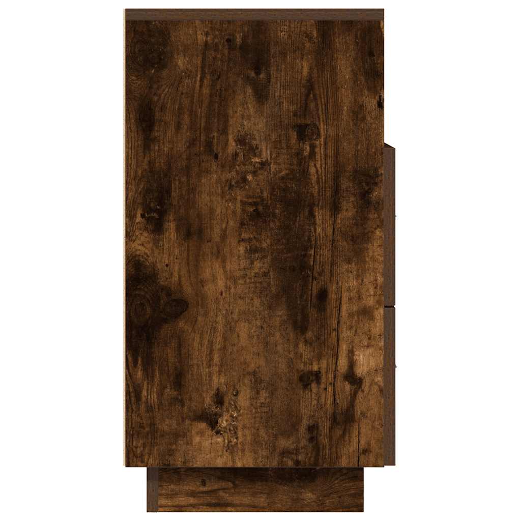 Tables de chevet 2 pcs. avec 2 tiroirs chêne fumé 36x36x68 cm
