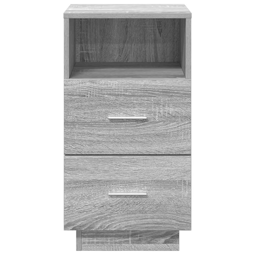 Tables de chevet 2 pcs avec 2 tiroirs Gris Sonoma 36x36x68 cm