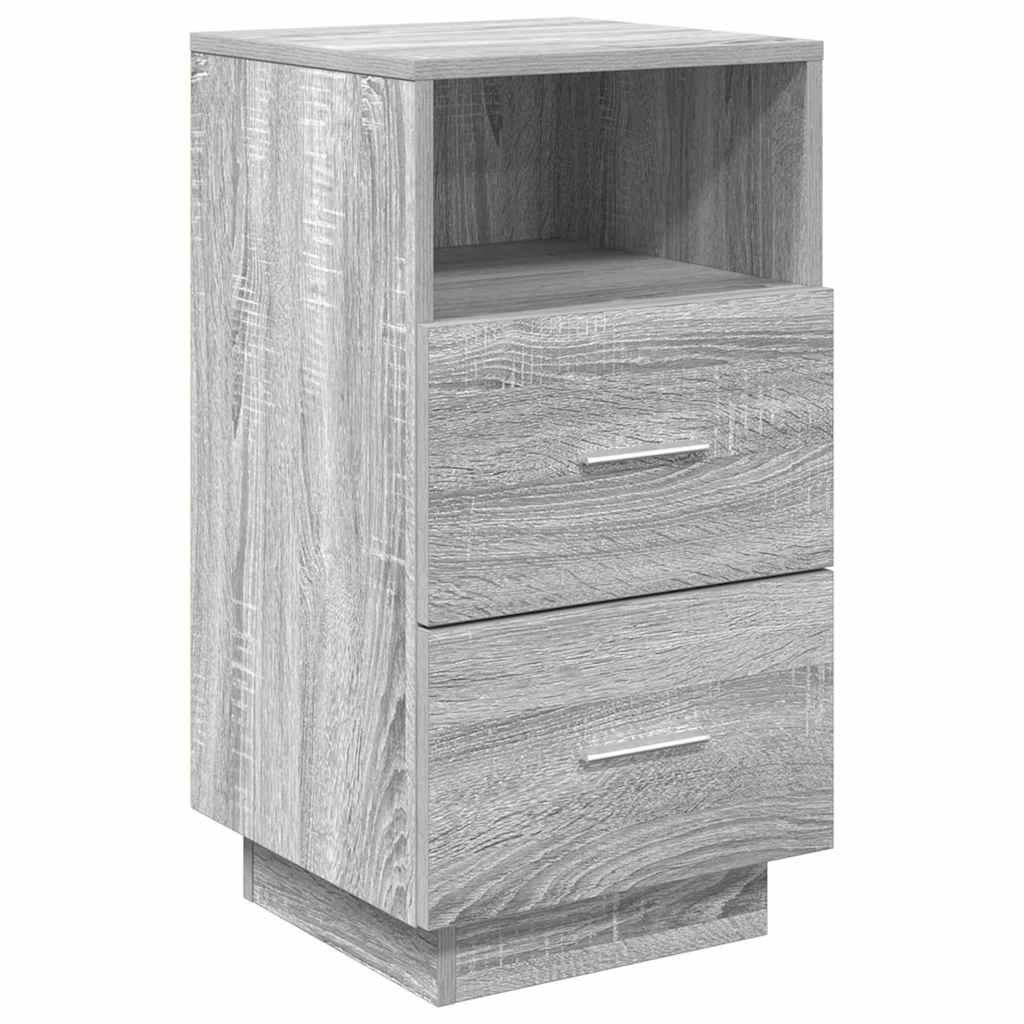 Tables de chevet 2 pcs avec 2 tiroirs Gris Sonoma 36x36x68 cm