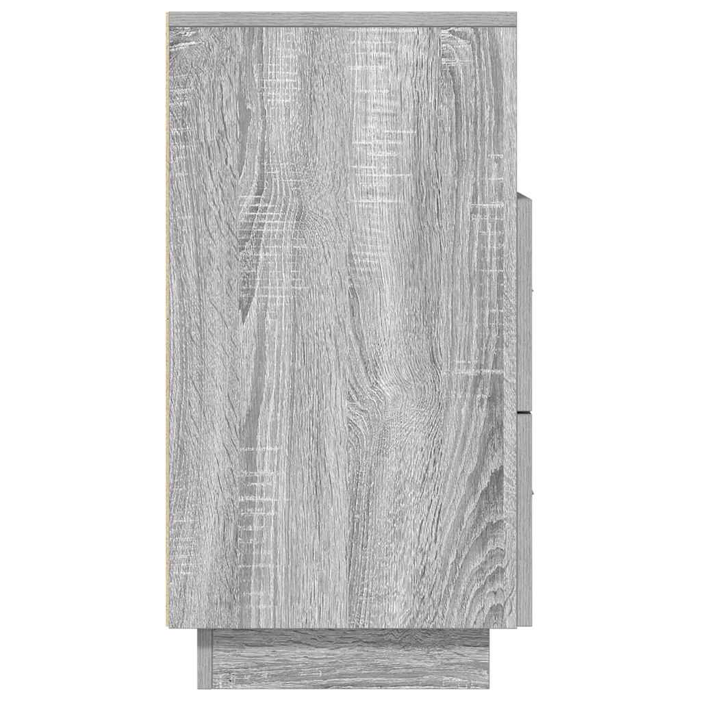 Tables de chevet 2 pcs avec 2 tiroirs Gris Sonoma 36x36x68 cm