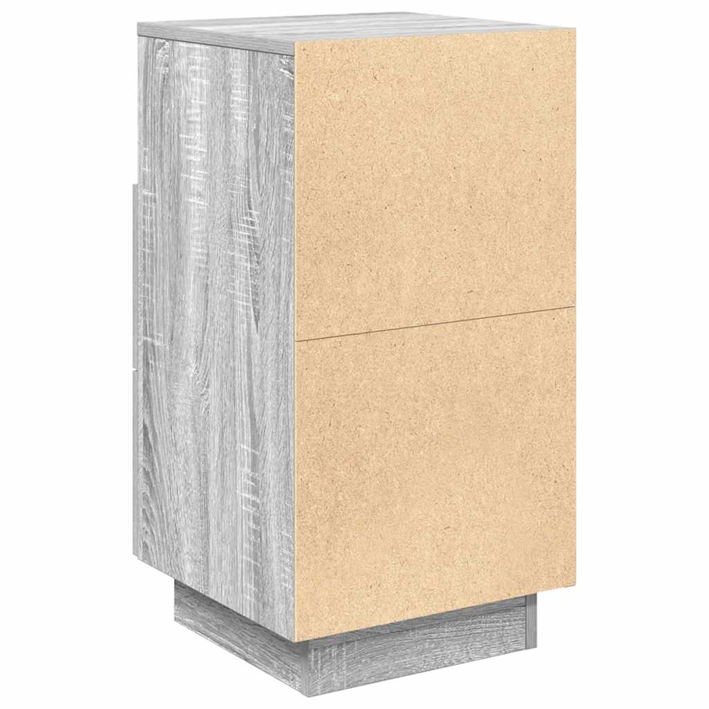 Tables de chevet 2 pcs avec 2 tiroirs Gris Sonoma 36x36x68 cm
