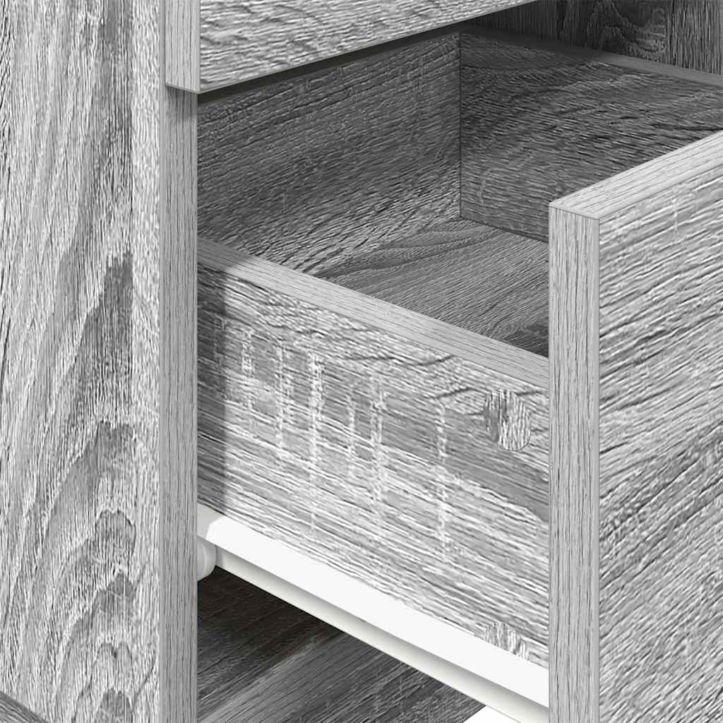 Tables de chevet 2 pcs avec 2 tiroirs Gris Sonoma 36x36x68 cm