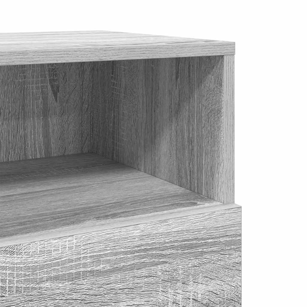 Tables de chevet 2 pcs avec 2 tiroirs Gris Sonoma 36x36x68 cm