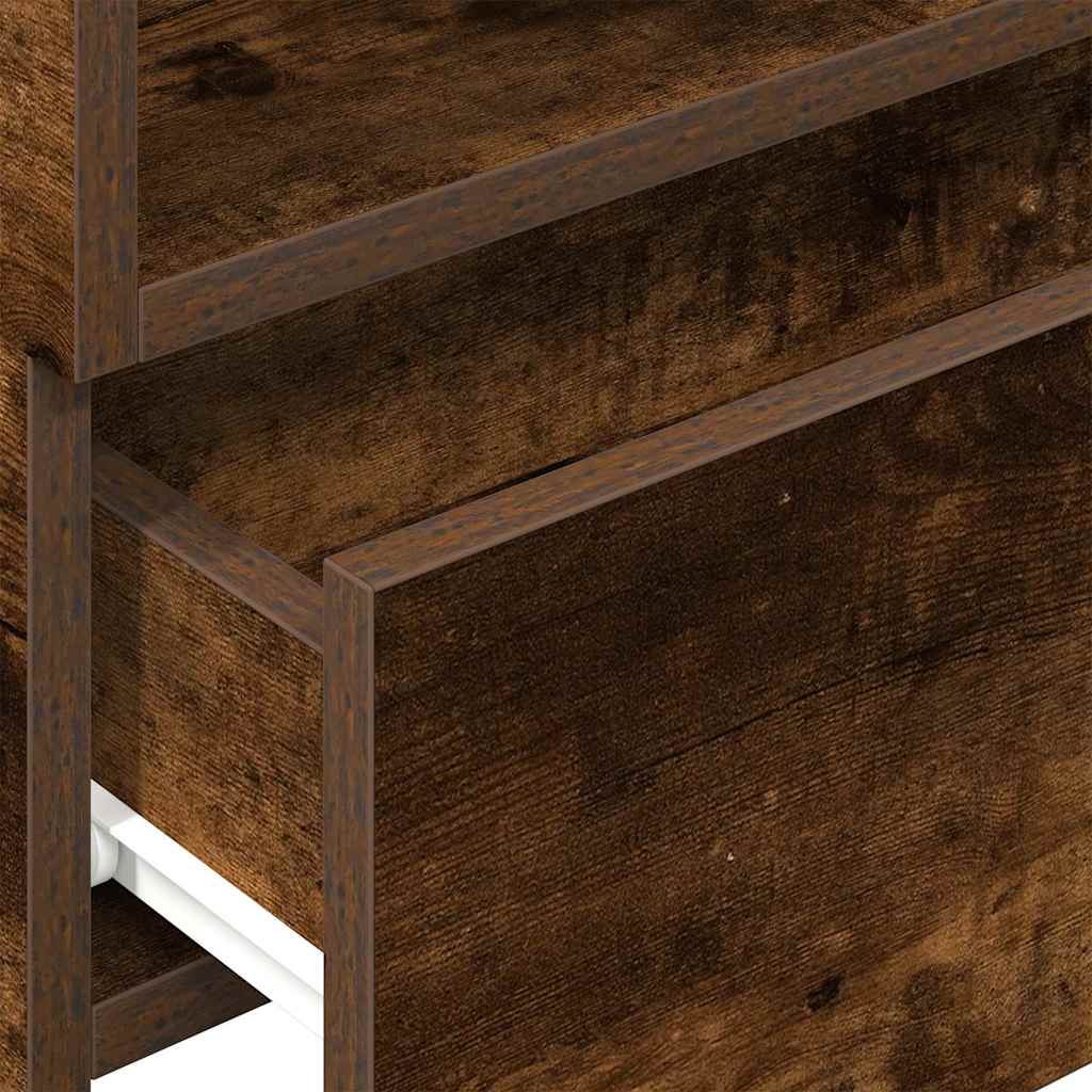 Wall-mounted bedside table smoked oak 45x26x28.5 cm