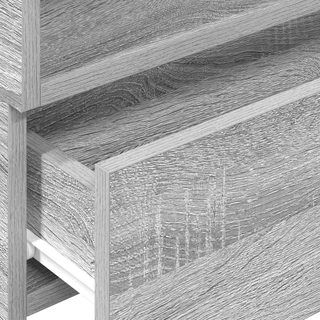 Table de chevet murale, gris Sonoma, 45x26x28,5 cm