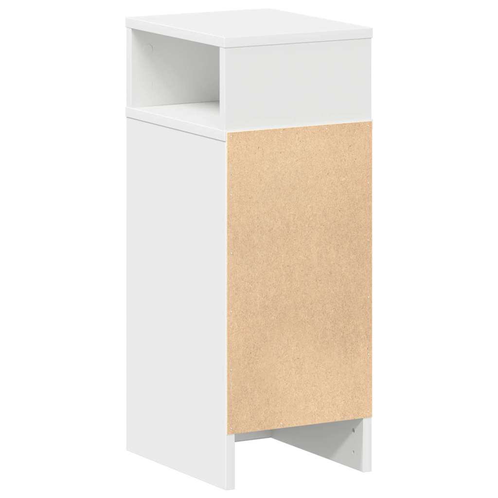 Bedside table with drawer white 25x31x66 cm