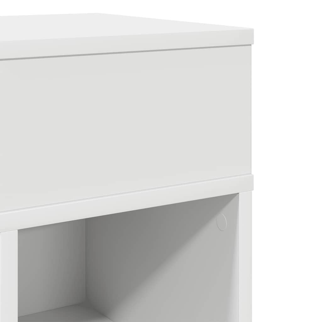 Bedside table with drawer white 25x31x66 cm