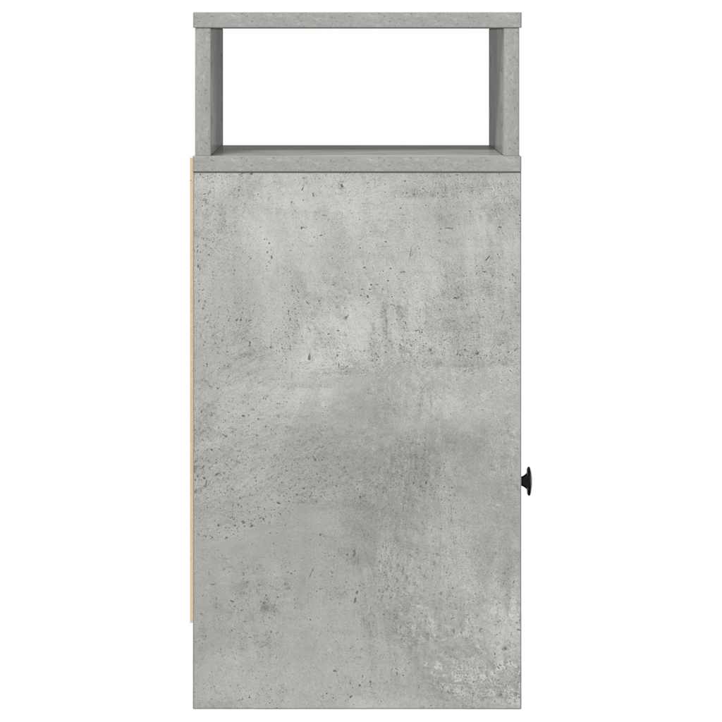 Bedside table with drawer concrete grey 25x31x66 cm