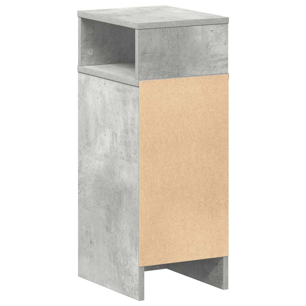 Bedside table with drawer concrete grey 25x31x66 cm