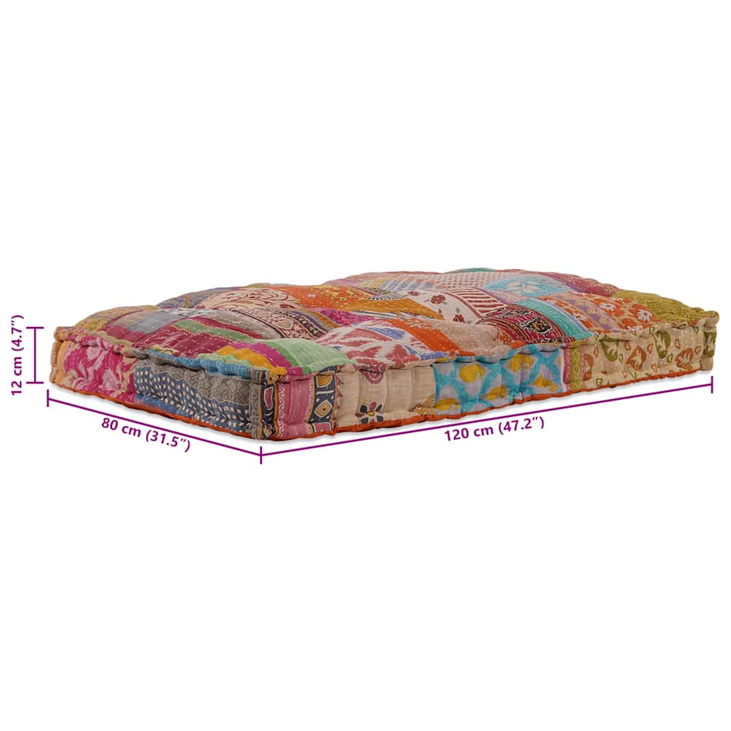 Pallet Sofa Kissen Mehrfarbig 120 x 80 x 12 cm Stoff