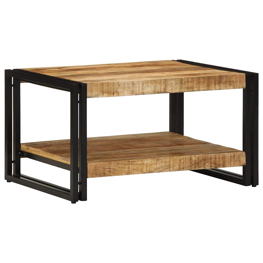 Couchtisch 70x50x38 cm Raues Massivholz Mango