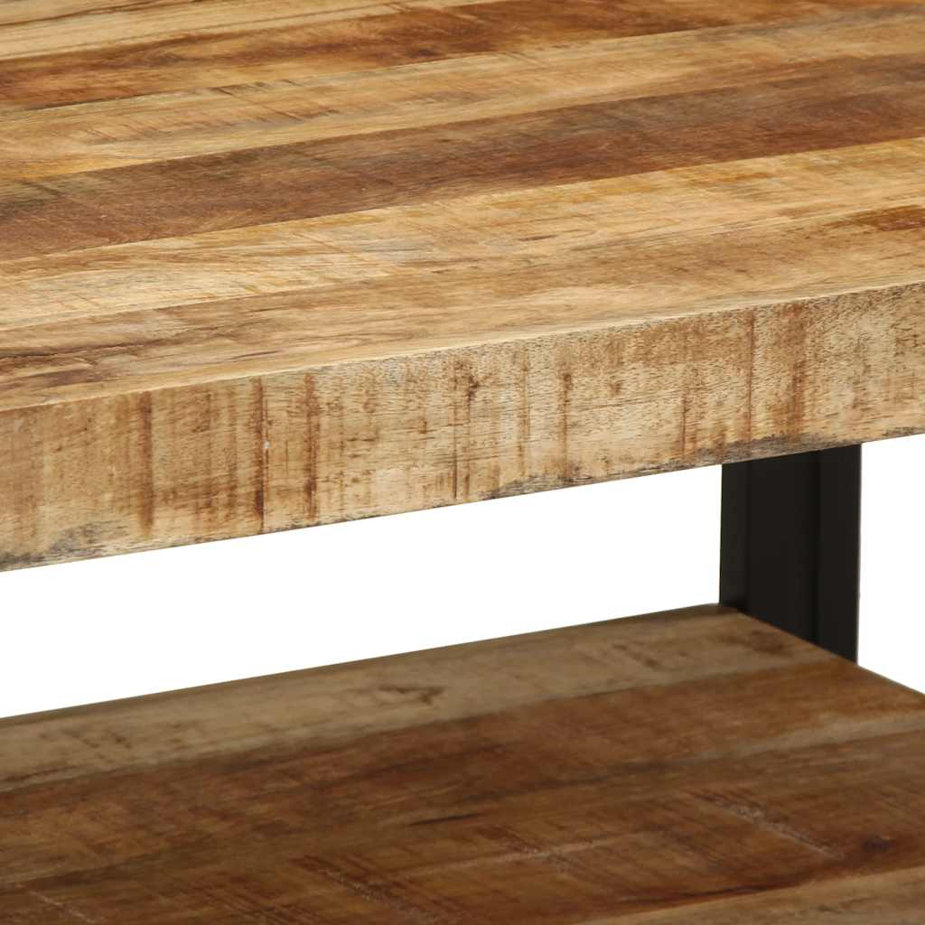 Couchtisch 70x50x38 cm Raues Massivholz Mango