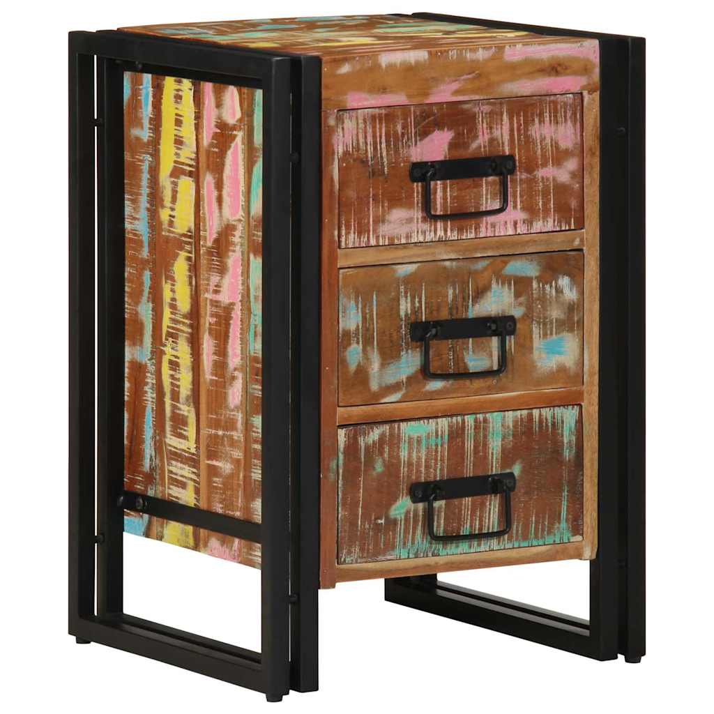 Nachttisch Mehrfarbig 40 x 35 x 50 cm Massives Altholz