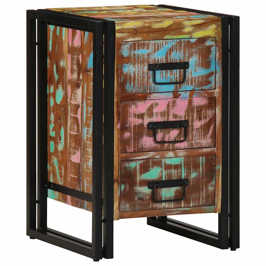 Nachttisch Mehrfarbig 40 x 35 x 50 cm Massives Altholz