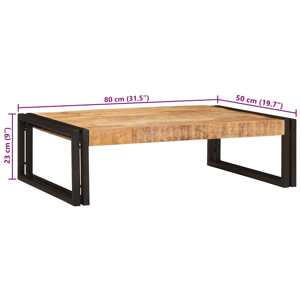 Badregal für Braun 80 x 50 x 23 cm Massives rohes Mangoholz