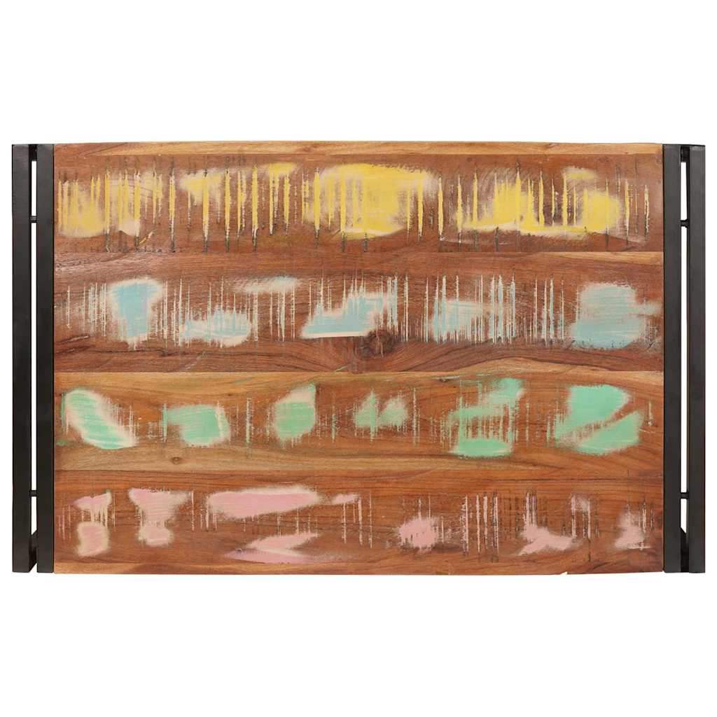 Badezimmer Regal 80 x 50 x 23 cm Massives Mango Holz, Eisen