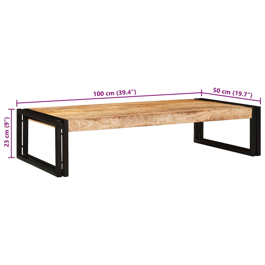 Badregal für Braun 100 x 50 x 23 cm Massives rohes Mangoholz