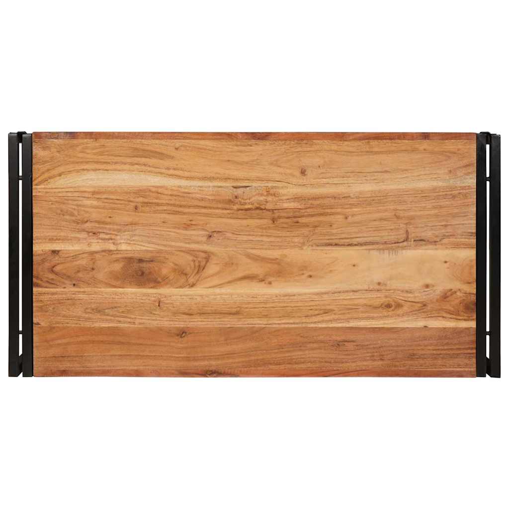 Badezimmer Regal 100 x 50 x 23 cm Massives Mango Holz, Eisen