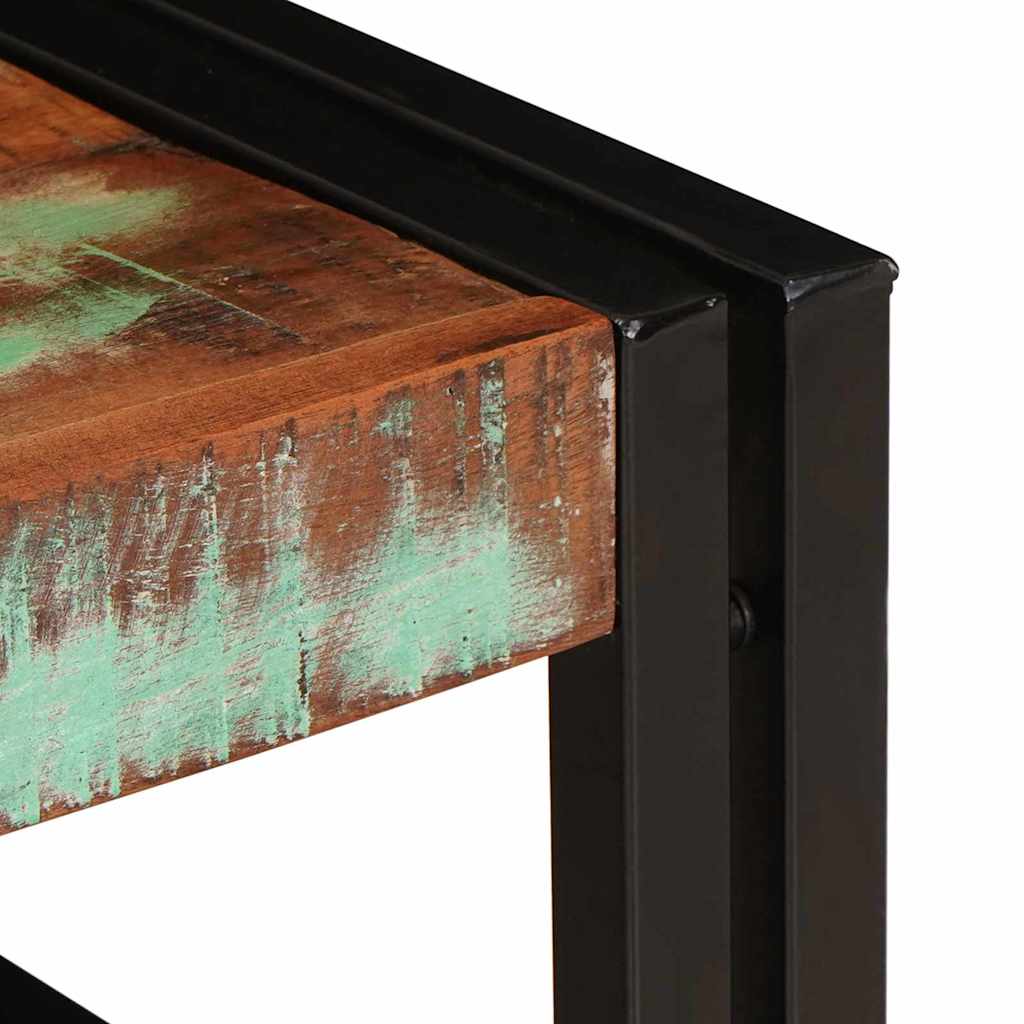 Badezimmer Regal 100 x 50 x 23 cm Massives Mango Holz, Eisen