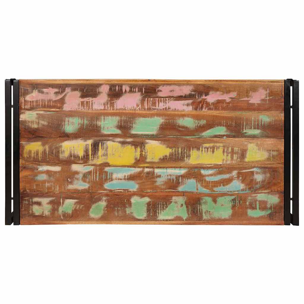 Badezimmer Regal 100 x 50 x 23 cm Massives Mango Holz, Eisen