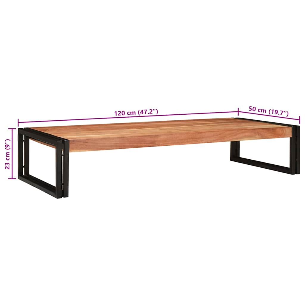 Badregal für Braun 120 x 50 x 23 cm Massivholz Akazie