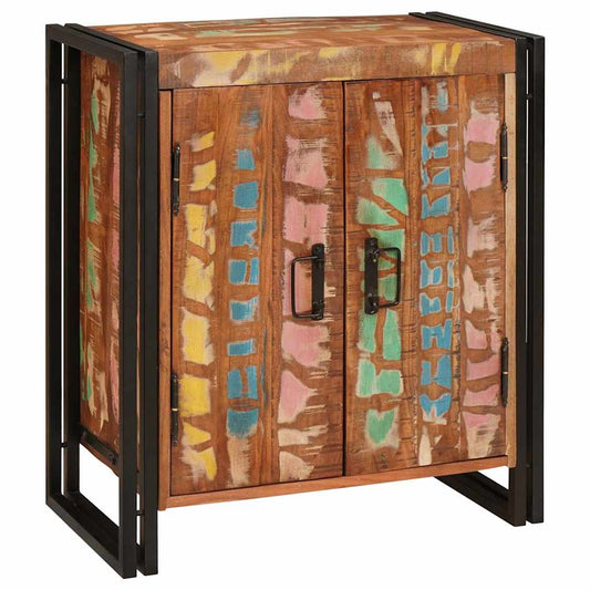 Nachttisch Mehrfarbig 38 x 33 x 58 cm Massives Altholz